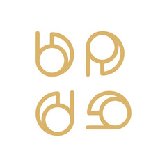 BD vector icon logo design 