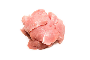 Turkey fillet isolated on a white background.