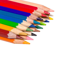Pencil color isolated on white.
