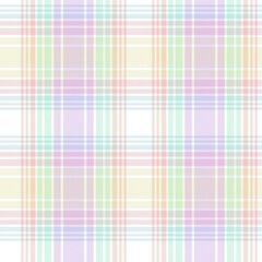 Rainbow Pastel Plaid textured Seamless Pattern