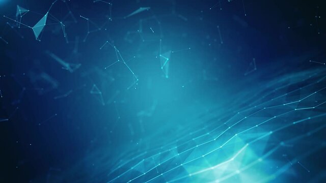 Abstract Plexus Geometrical Background Loop/ 4k animation of an abstract technology background with moving lines and dots for network digital data concept and communication seamless looping