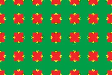 Simple geometric pattern in the colors of the national flag of Burkina Faso