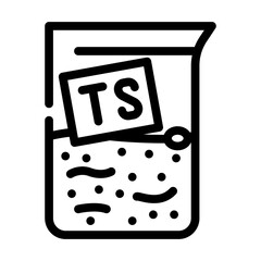 dry matter ts biogas line icon vector. dry matter ts biogas sign. isolated contour symbol black illustration