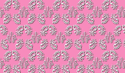 pattern on pink background