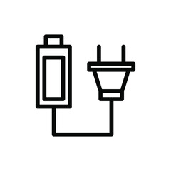 charging line icon vector illustration