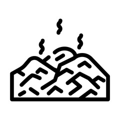 landfill gas biogas line icon vector. landfill gas biogas sign. isolated contour symbol black illustration