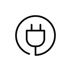 plug line icon vector illustration