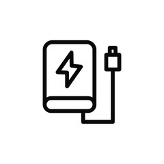 power bank line icon vector illustration                             