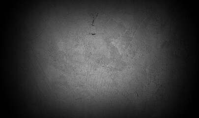 Old wall texture cement dark black gray panorama background abstract grey color design are light with white gradient background.