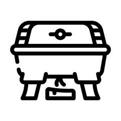 bbq equipment buffet line icon vector. bbq equipment buffet sign. isolated contour symbol black illustration