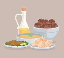 oil and arabic foods
