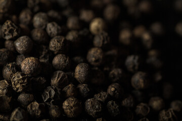 full size close up of group of dried peppercorns 