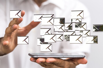 Network Communications with email symbol.