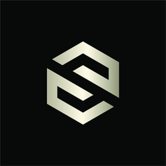 Hexagon Shape Logo with Letter S