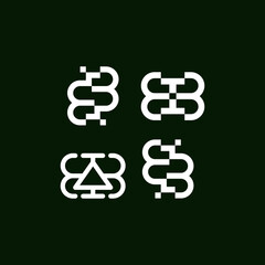 BB abstak desain logo icon