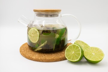 lemon tea in jar
