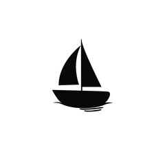 Sailboat logo icon isolated on a white background