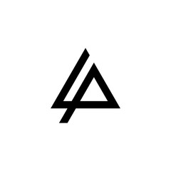 Initial letter LP logo vector monogram line