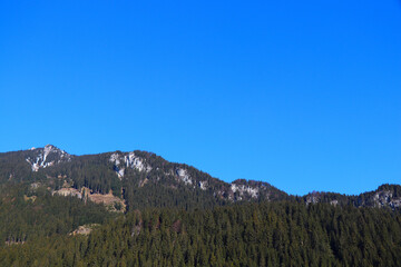 sunny austira snowy mountain hill landscape