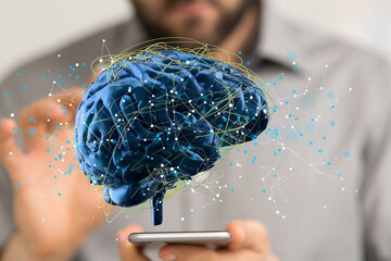 intelligence brain ai digtal 3d artificial intelligence