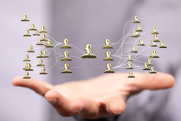 hierarchy connection team group digital