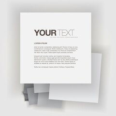 Text box with grayscale boxes background 
Eps 10 stock vector illustration