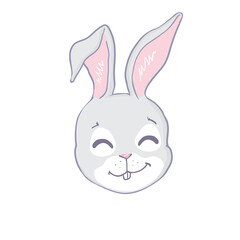 Hand Drawn Cute Rabbit, sketch vector illustration