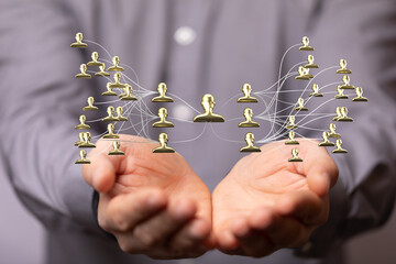 hierarchy connection team group digital