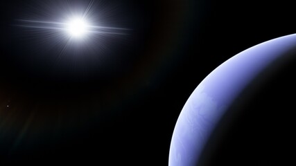 Planets and galaxy, science fiction wallpaper