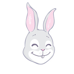 Hand Drawn Cute Rabbit, sketch vector illustration