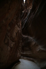 The Siq in the ancient city of Petra