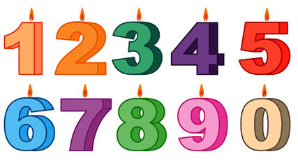 candles isolated on white