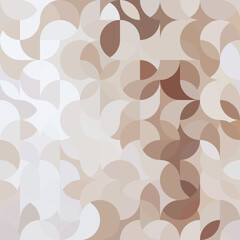 Abstract pattern of semicircular lines and shapes.