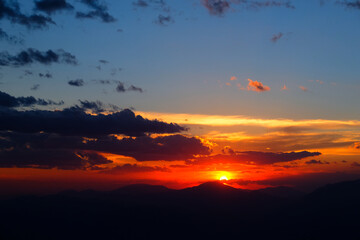 Nemrut sunset in turkey