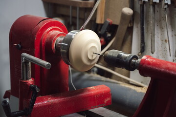 Tables leaning on the wall of the cabinetmaker's workshop