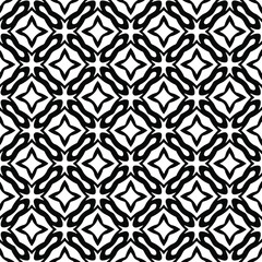 Geometric vector pattern with triangular elements. Seamless abstract ornament for wallpapers and backgrounds. Black and white colors. 