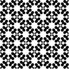 Geometric vector pattern with triangular elements. Seamless abstract ornament for wallpapers and backgrounds. Black and white colors. 
