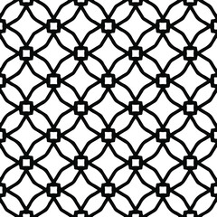 Fototapeta premium Geometric vector pattern with triangular elements. Seamless abstract ornament for wallpapers and backgrounds. Black and white colors. 
