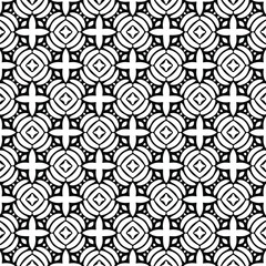 Geometric vector pattern with triangular elements. Seamless abstract ornament for wallpapers and backgrounds. Black and white colors. 