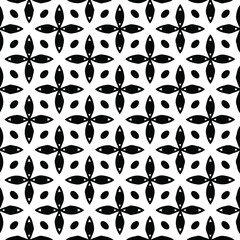 Geometric vector pattern with triangular elements. Seamless abstract ornament for wallpapers and backgrounds. Black and white colors. 