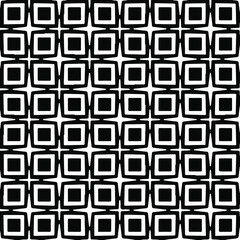 Geometric vector pattern with triangular elements. Seamless abstract ornament for wallpapers and backgrounds. Black and white colors. 