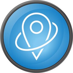 gps icon, gps button, vector