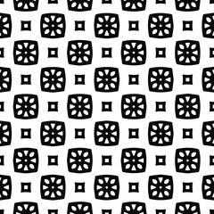 Geometric vector pattern with triangular elements. Seamless abstract ornament for wallpapers and backgrounds. Black and white colors. 