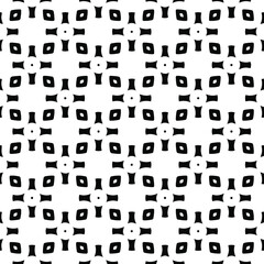  Seamless abstract ornament for wallpapers and backgrounds. Black and white colors. 