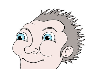 Funny cartoon face