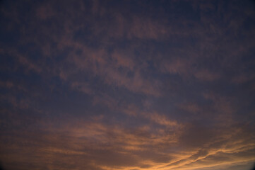 beautiful clouds in the city of Batumi during sunset