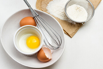 Egg yolk in small bowl.