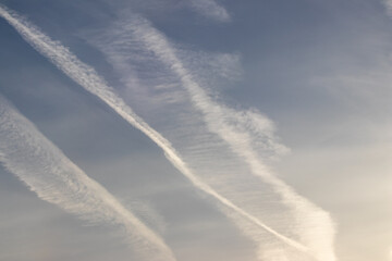 airplane in the clouds
