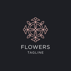 Flower logo design vector. Universal flower logo template