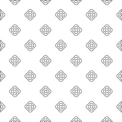 Geometric vector pattern with triangular elements. Seamless abstract ornament for wallpapers and backgrounds. Black and white colors. 